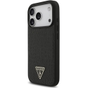 Guess Croco Triangle Logo MagSafe maciņš iPhone 18 Pro / 17 Pro, melns Guess Croco Triangle Logo MagSafe maciņš iPhone 18 Pro / 17 Pro, melns