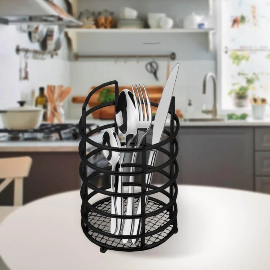 Maestro Stainless Steel Cutlery Draining Basket Black MAESTRO MR-1029-Black – 4