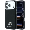 Karl Lagerfeld teksturētu galvu metāla MagSafe apvalks iPhone 17 Pro / 18 Pro - melns Karl Lagerfeld teksturētu galvu metāla MagSafe apvalks iPhone 17 Pro / 18 Pro - melns