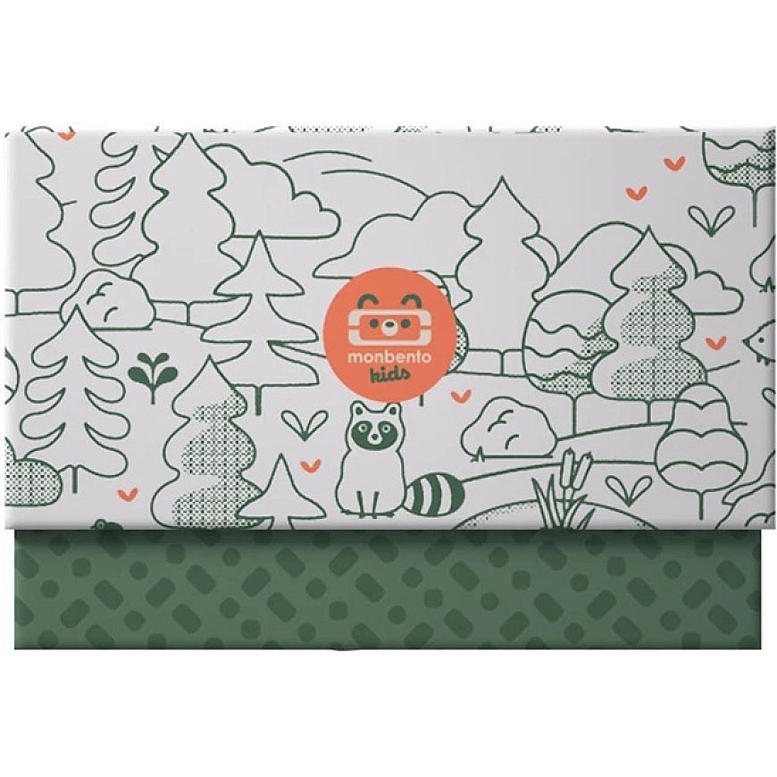 Monbento lunchbox and bottle for kids Gram Green Raccoon – 3