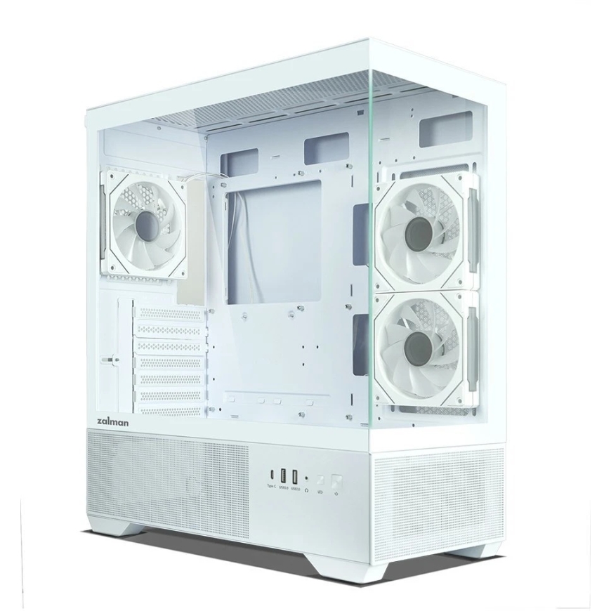 Zalman CHRONIX V2 ATX vidēja izmēra datoru korpuss, balts – 5
