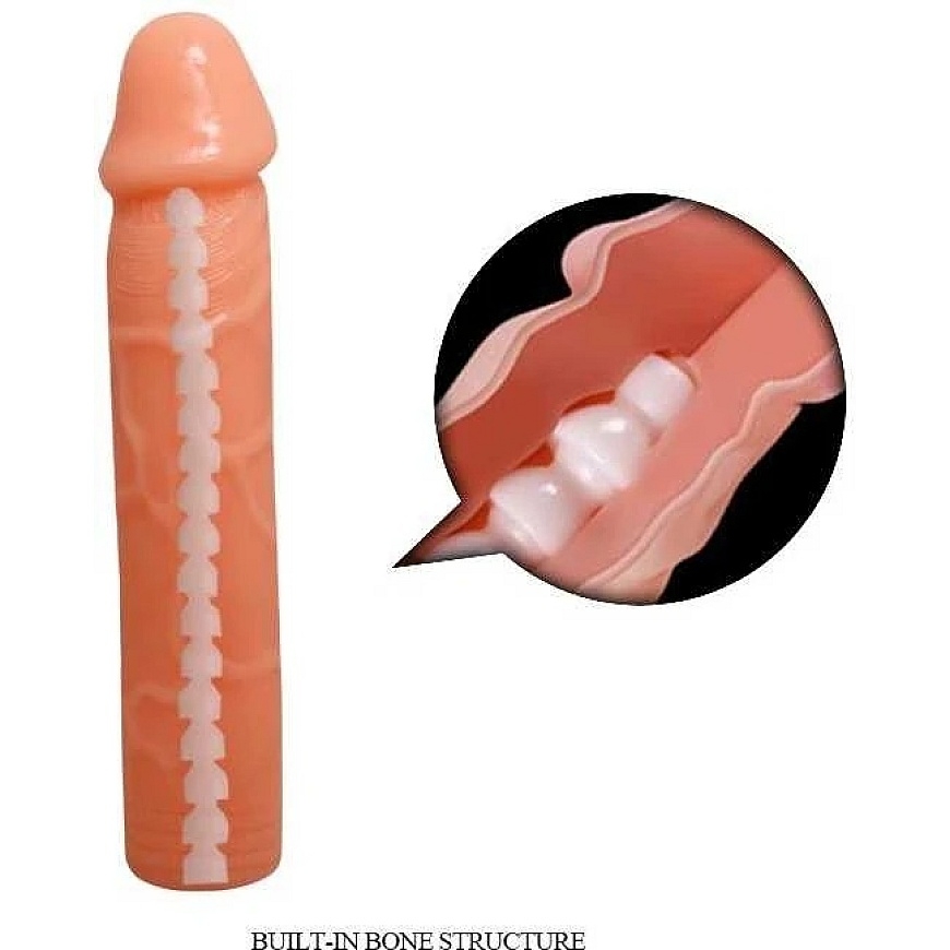 BAILE Elastīgs Dildo, elastīgs, reālistiska izskata, 19 cm