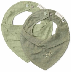 Little Dutch bandana bibid, 2 tk, puhas salvialehe värv