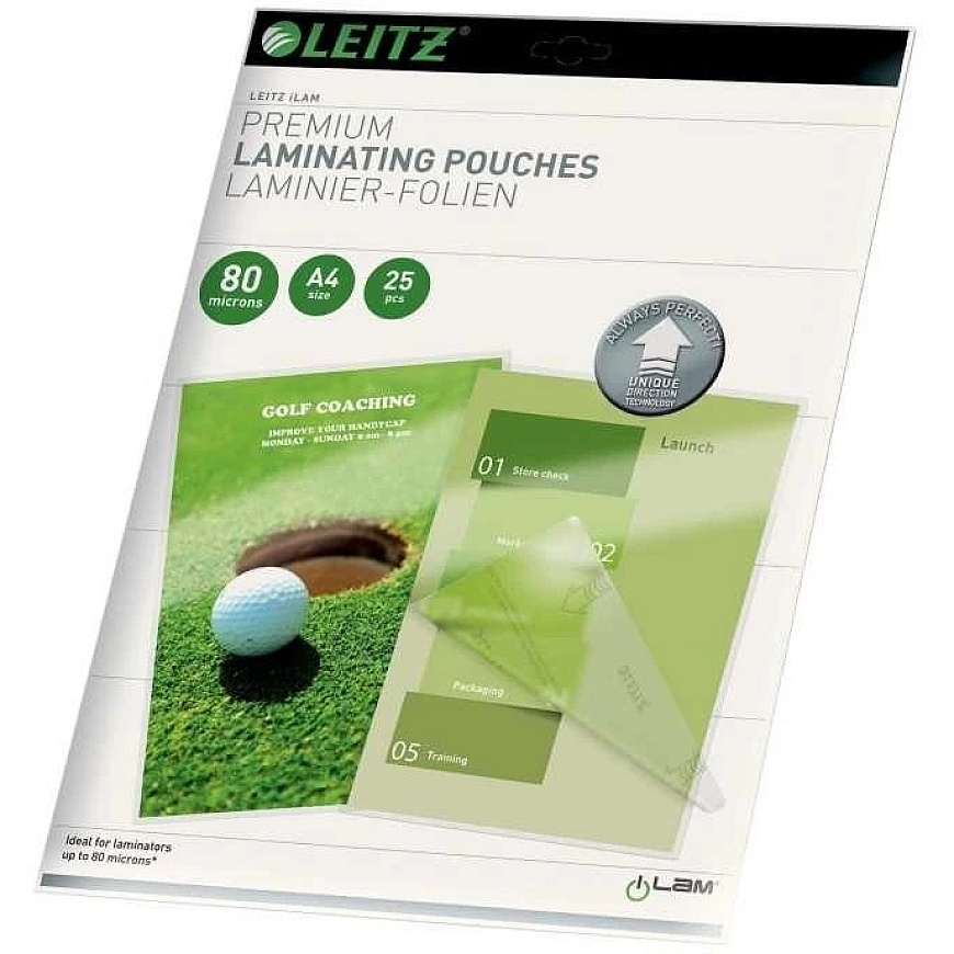 Leitz laminating film, 80mic, A4, 25 pcs (7479-00-00)