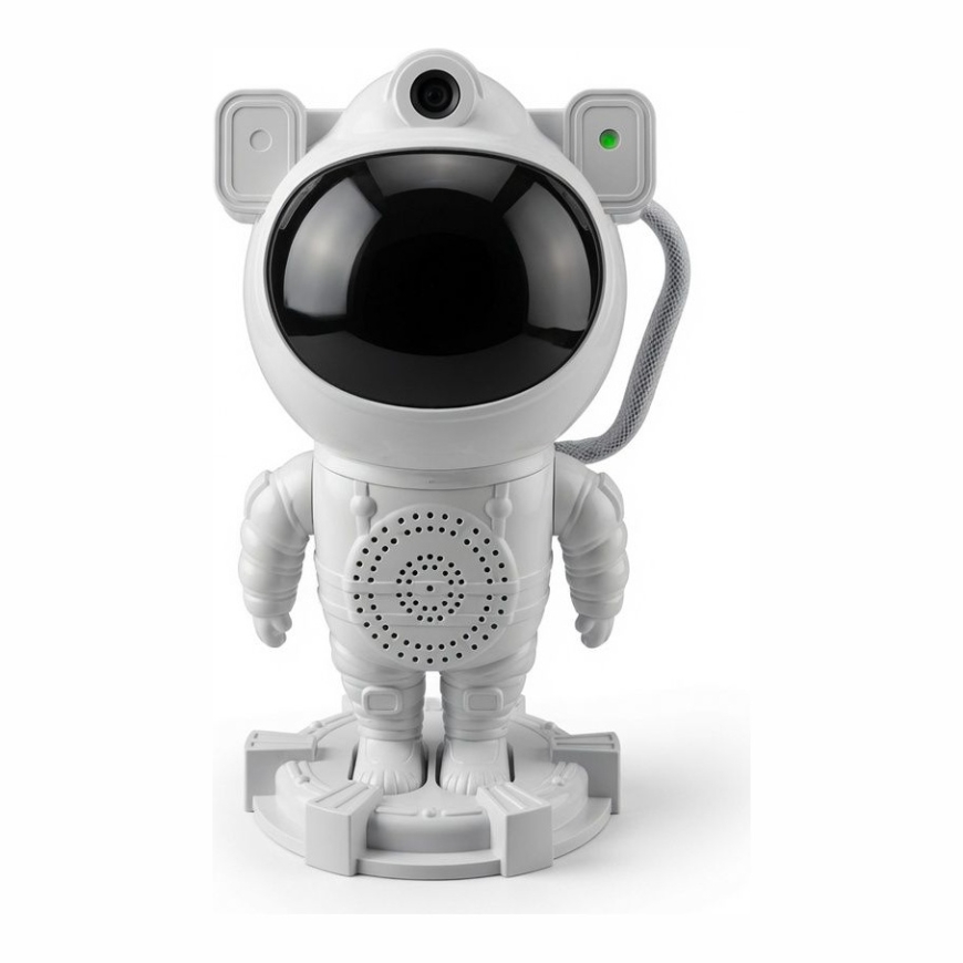 Astronautas išmanioji LED lemputė su „Bluetooth“ garsiakalbiu, RGB naktinė šviesa, nuotolinio valdymo pultas, 360° besisukanti g