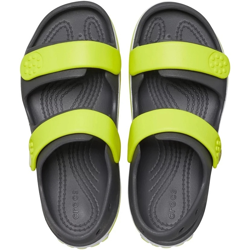 Lasten Crocs Crocband Cruiser sandaalit, grafiitti ja keltainen väri – 4