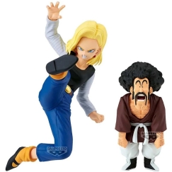 Banpresto Dragon Ball Z Match Makers Android 18 & Mr. Satan set 2 figures 11-8cm
