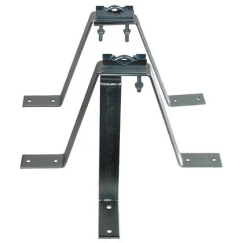 Sienas stieņa turētājs 25 cm ar atbalstu - 2 gab.