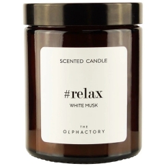 The Olphactory Relax valge muskuse lõhnaküünal, 135 g
