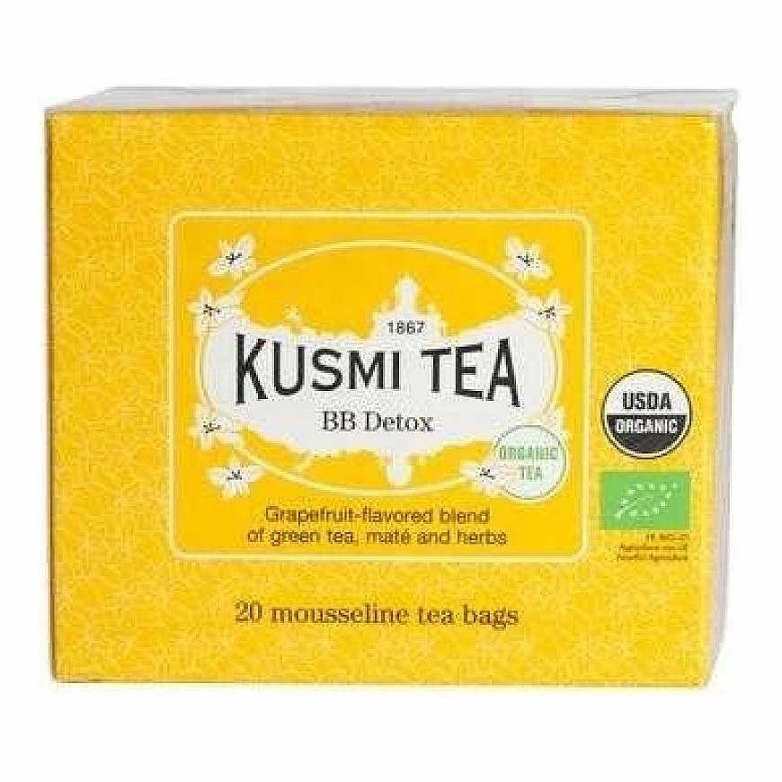 Organic Green and Mint Tea Blend "Kusmi Tea BB Detox" – 20 Muslin Tea Bags – 2