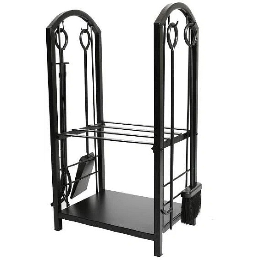 ATL DA808 Metal Firewood Holder 40x30x73cm + accessories – 2
