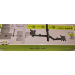 SALE OUT. Dual Monitor Mount Flex, Black | Dual Monitor Mount Flex | Swivel, Tilt, Rotation | 17-32 " | Maximum weight (capacity