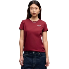 Moteriški marškinėliai Puma ESS Small No.1 Logo Tee(s) ruda 682373 23 (L)