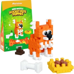 Marioinex Klocki konstrukcyjne Mini Waffle Pocket Pets Puppies Corgi