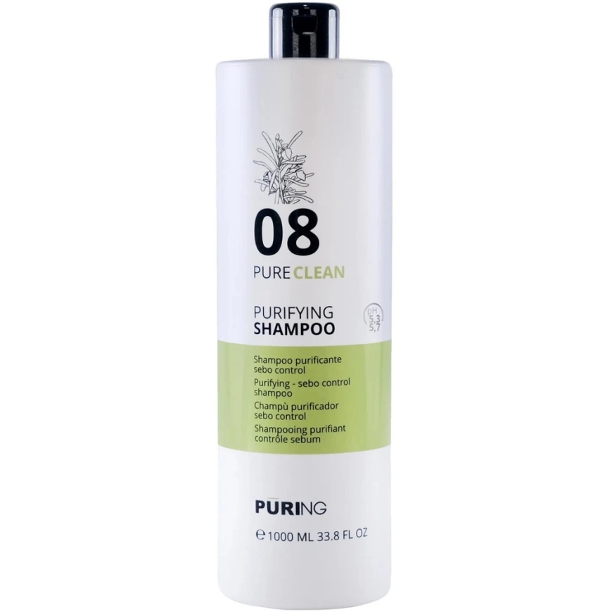 PURING 08 PureClean Purifying Šampūnas valomasis šampūnas, 1000 ml