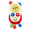 Lean Toys Interactive Toy Phone with Lights and Sounds, 16 x 7.5 x 5 cm