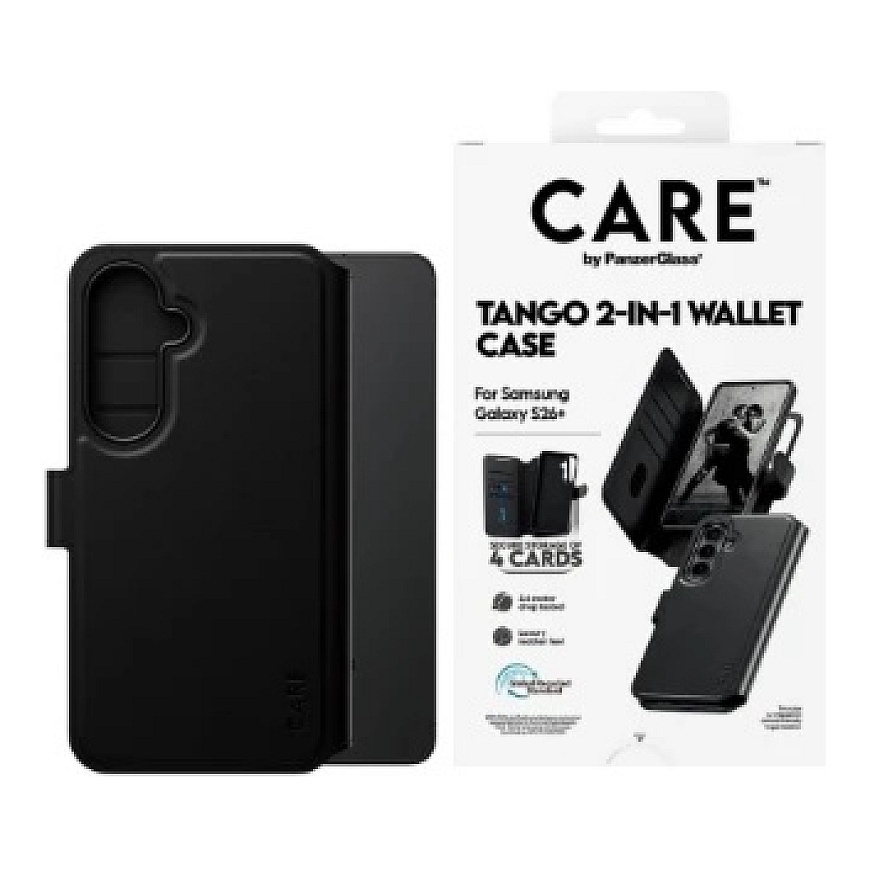 Panzer Glass CARE by PanzerGlass Tango 2-in-1 Wallet Case w. Qi Samsung New Galaxy S26 Plus | PanzerGlass