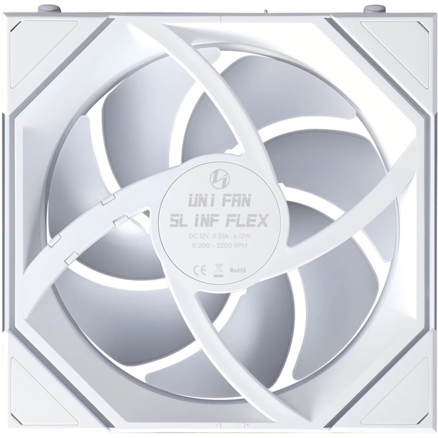 Lian Li Uni Fan SL-INF Flex Wireless ARGB PWM Reverse Blade 120 mm ventiliatorius baltas (G9F.12RSLIN1F1W.00) – 3