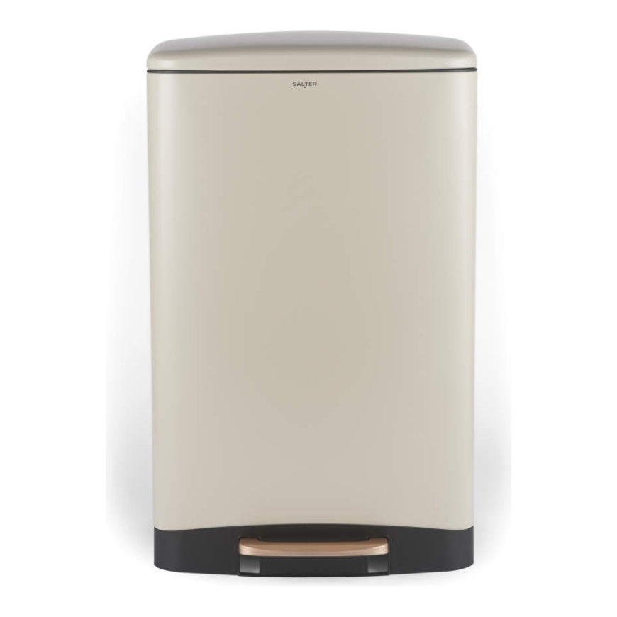 Salter BW14806 Pebble 50L Pedal Bin, Beige
