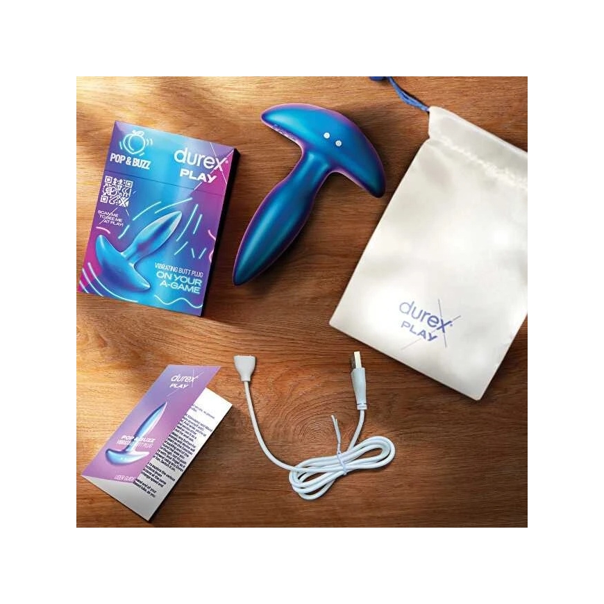 Durex Play Pop & Buzz vibruojantis analinis kištukas – 4