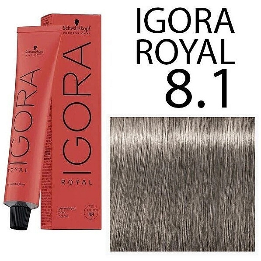 Wella Professionals Schwarzkopf Professional, Igora Royal, püsivad juuksevärvid, 8-1, 60 ml naistele