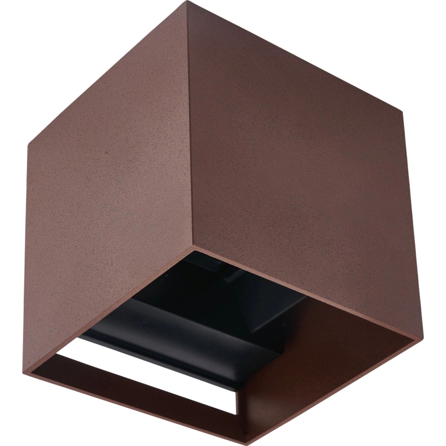 Seinale paigaldatav välistuli CUBE 2x3W 4000K reguleeritava valgusnurgaga corten värvi 221635 (5905378221635)