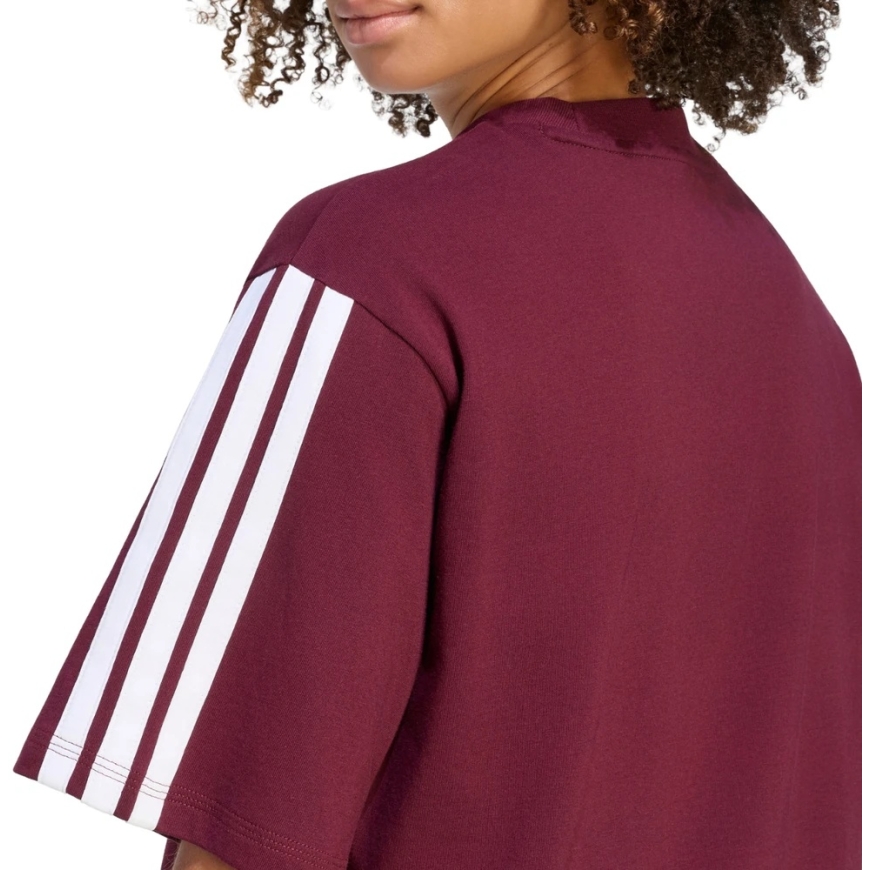 Adidas Essentials 3-Stripes Boyfriend Sieviešu T-krekls bordo KF6287 (L) – 5