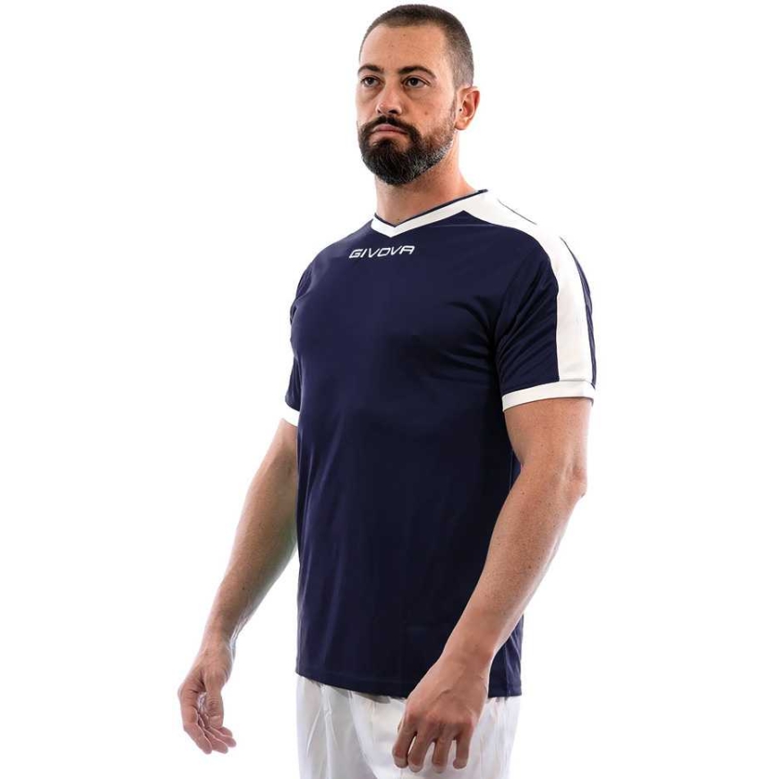 Футболки Givova Revolution Interlock синий и белый MAC04 0403 (2XS) – 3