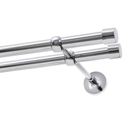 Decastyl Divkāršu karnīze FI 19 mm hroms 240 cm LUNA KOWALSKI