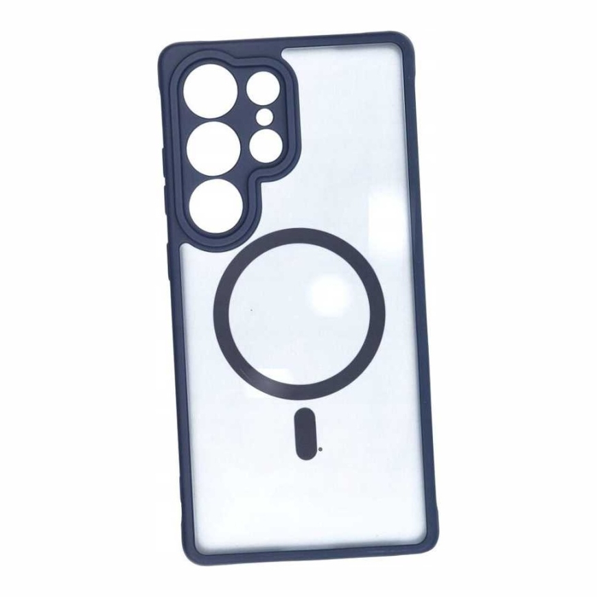 Oem FULL MATTE MAG COVER kest, mis on ühilduv MagSafe'iga, Samsung Galaxy S25 jaoks sinises värvuses – 3