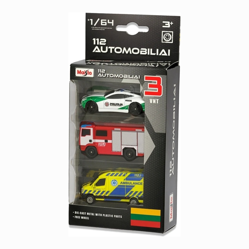 MAISTO DIE CAST hätäajoneuvot 1/64 112 AUTOT, 12456