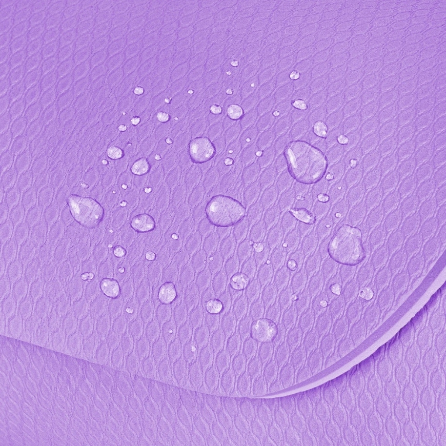 Jooga-, pilates- ja kuntosalimatto, 200x115 cm, 1 cm paksu, TPE-materiaali, violetti, REBEL ACTIVE – 5