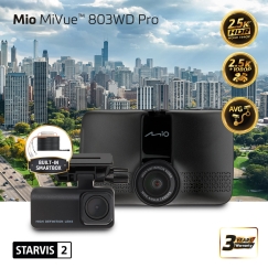 Двойная видеокамера для автомобиля Mio спереди и сзади с HDR | MiVue 803WD Pro | GPS