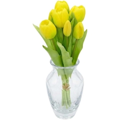 Saska Garden Keltaisten tulppaanien kimppu 31 cm koriste