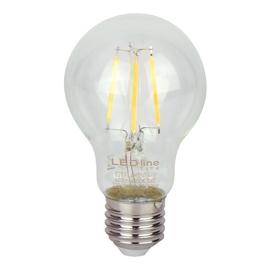 LED-lamppu E27 4W 4000K 480lm 220-240V FILAMENT A60 GLOBE LED line LITE 202252 (5905378202252)
