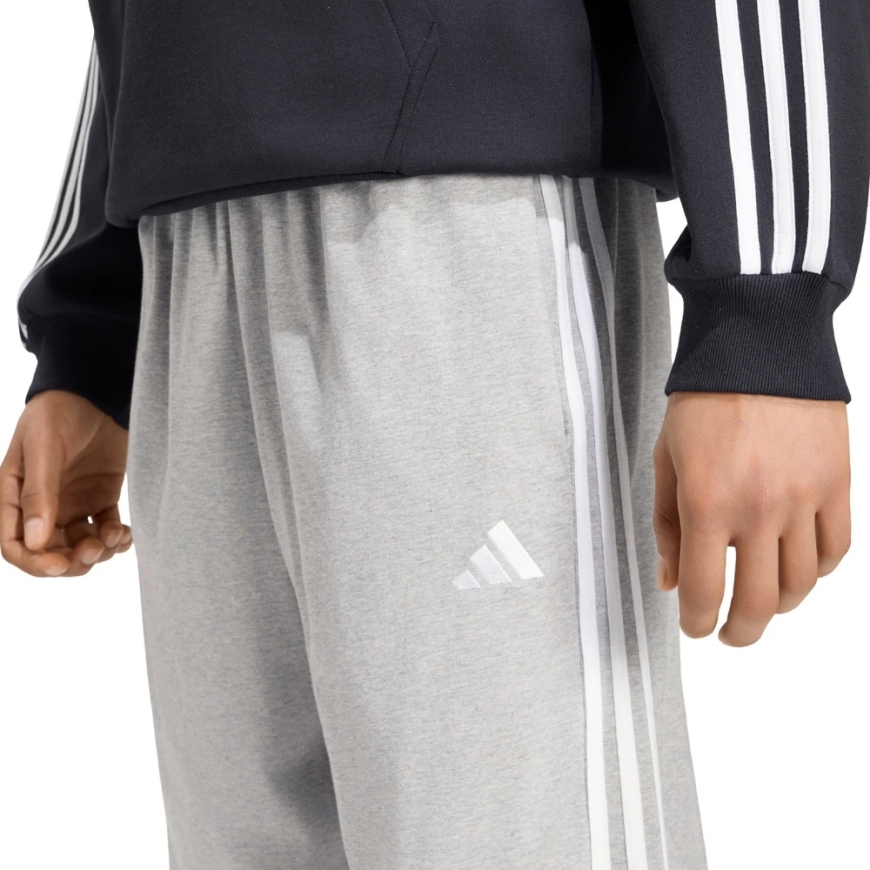 Kelnės vyrams adidas Essentials 3-Stripes Single Jersey Tapered Open Hem pilka KY4215 (L) – 4