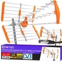 Retoo RTO antenna for terrestrial television DVBT2 strong directional outdoor combined MUX8 4K LTE ER1240 Retoo RTO antenna for terrestrial television DVBT2 strong directional outdoor combined MUX8 4K LTE ER1240