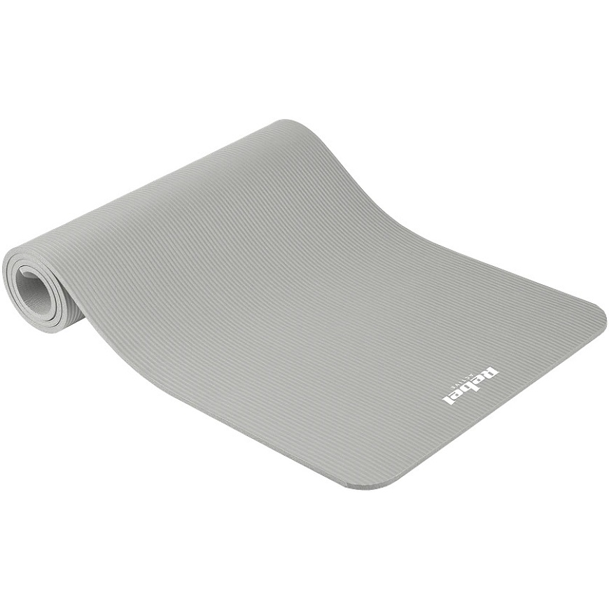Jooga-, pilates- ja fitnessmatto, 183x61cm, 1cm paksu, NBR-materiaali, pallo, REBEL ACTIVE
