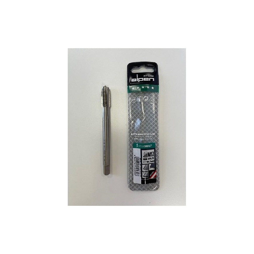 Drill Alpen HSS-CO machine tap for M12 thread [0071401200100]
