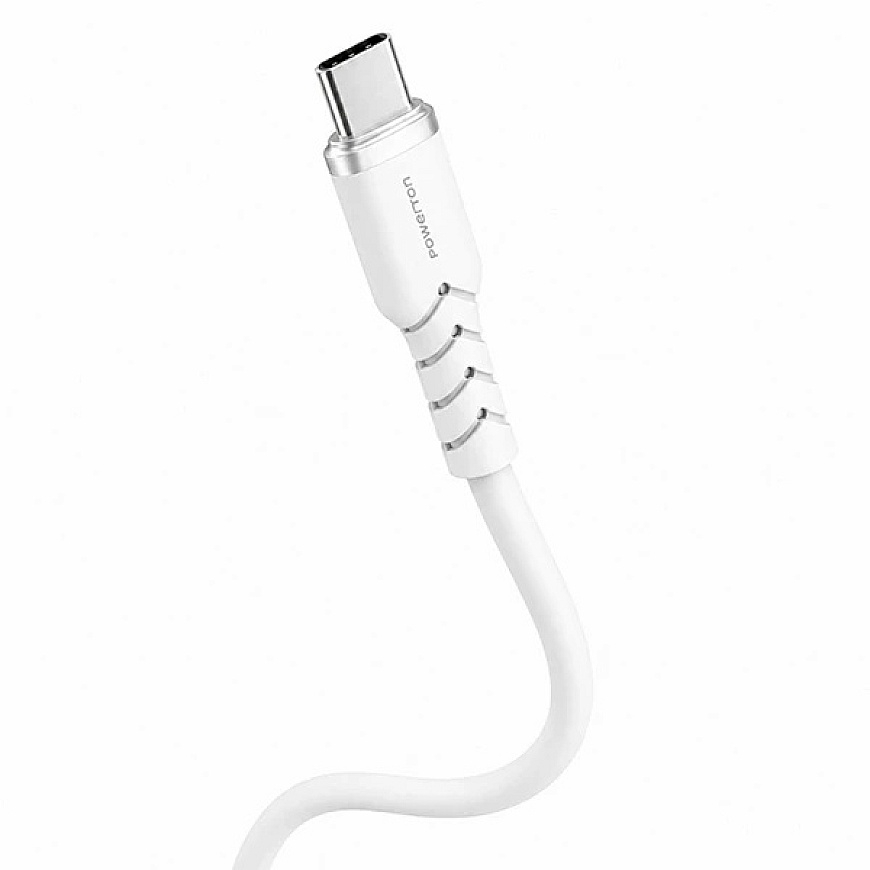 Neutralle Powerton ENERGY Valge VERSIOON USB-C Kaabel, 100W, 1m, silikoon, (valge värv) – 2