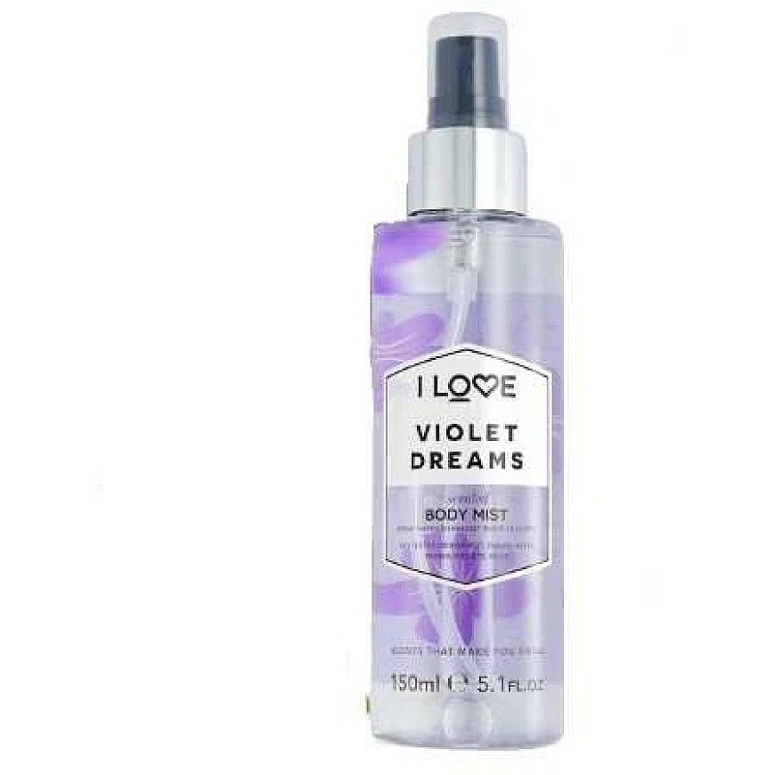 I Love Signature Collectioni vegaanne keha-sprays "Violet Dreams", 165 ml