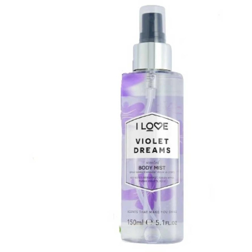 I Love Signature Collection vegan body spray "Violet Dreams", 165 ml – 2