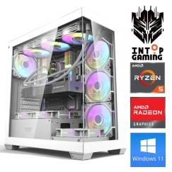 INTOP Ryzen 5 7500F 32GB DDR5 1TB SSD M.2 NVME+2TB RX9060XT 16GB WIN11