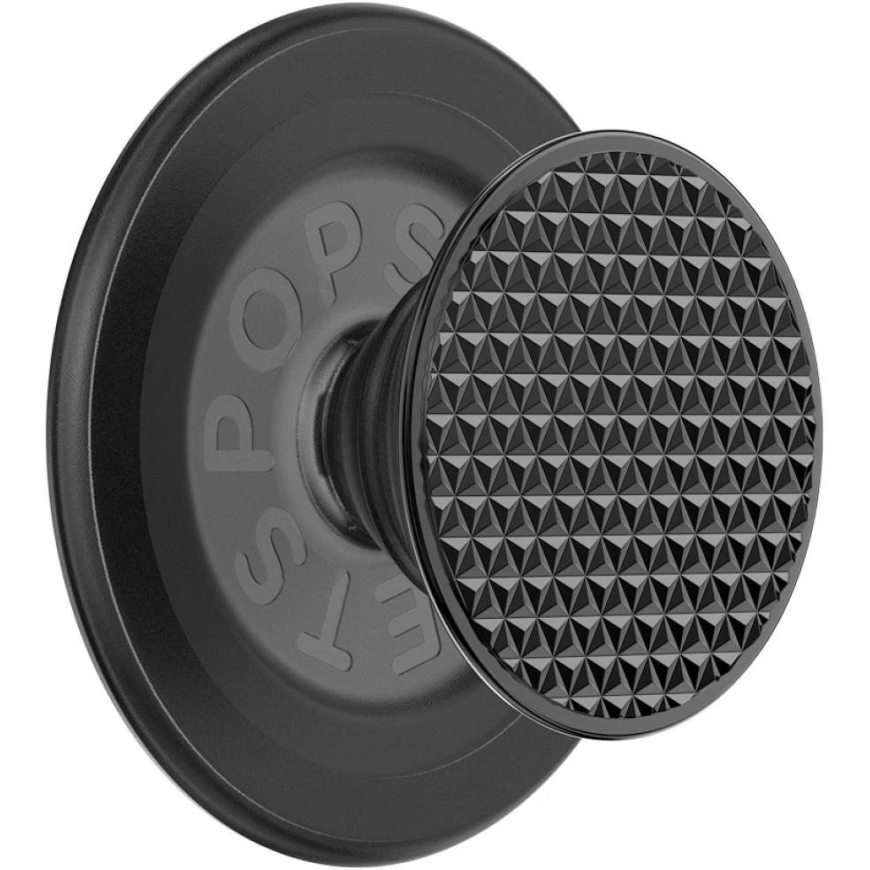 PopSockets Ümmargune alumiiniumist kolmnurkne terava käepide MagSafe telefoniteline ja alus, must – 3