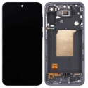 Oem REWA LCD ekranas SAMSUNG A55 OLED juodas su rėmeliu