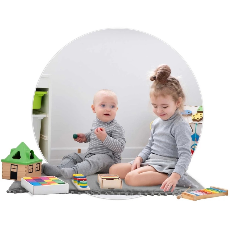 Vaikiška tipi palapinė su švieselėmis Nukido pilka – 2