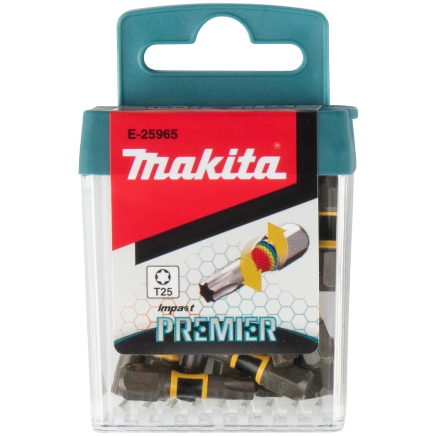 Makita C-tüüpi Torsioon Mõju Pead T25x25mm 15tk E-25965 T25 • 25 mm • 1/4" • 15 tk