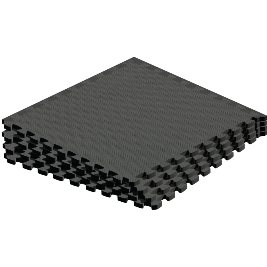 Aizsargmats fitnesa un sporta aprīkojumam, 60x60 cm puzle, 4 gabalu komplekts, REBEL ACTIVE – 2
