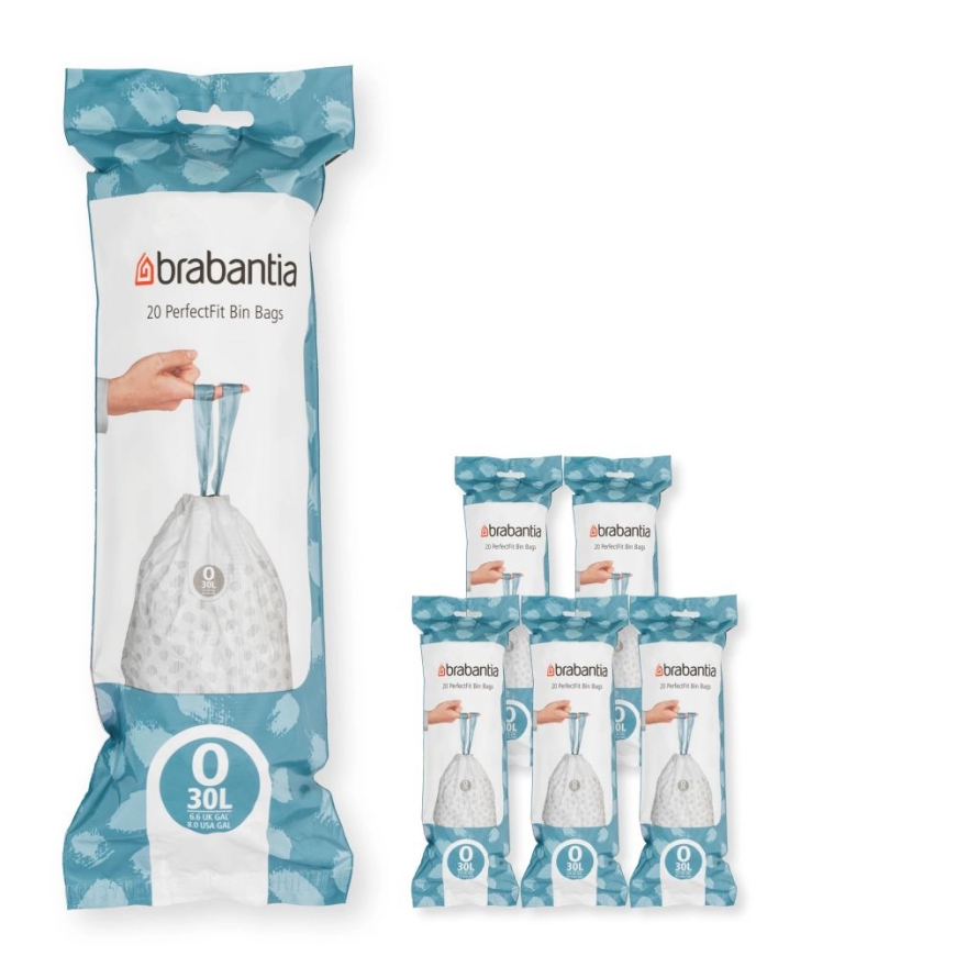 Pussit O 30L [Paketti 120 kpl.6x20] - White Brabantia