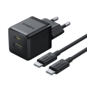 Стенной адаптер питания Palm 30 W USB + USB-C QC3.0 PD3.0 с USB-C кабелем 1 м черный P1011160A113-01 (6932172677343) Стенной адаптер питания Palm 30 W USB + USB-C QC3.0 PD3.0 с USB-C кабелем 1 м черный P1011160A113-01 (6932172677343)